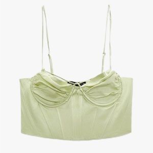 Zara satin corset top